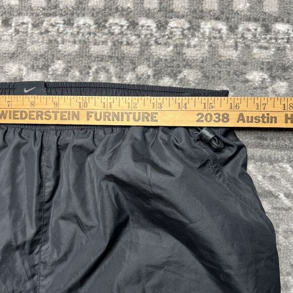 Vintage Nike Track Pants Mens Large Black Windbreaker Vented Hip Hop Y2K Baggy - Picture 7 of 13